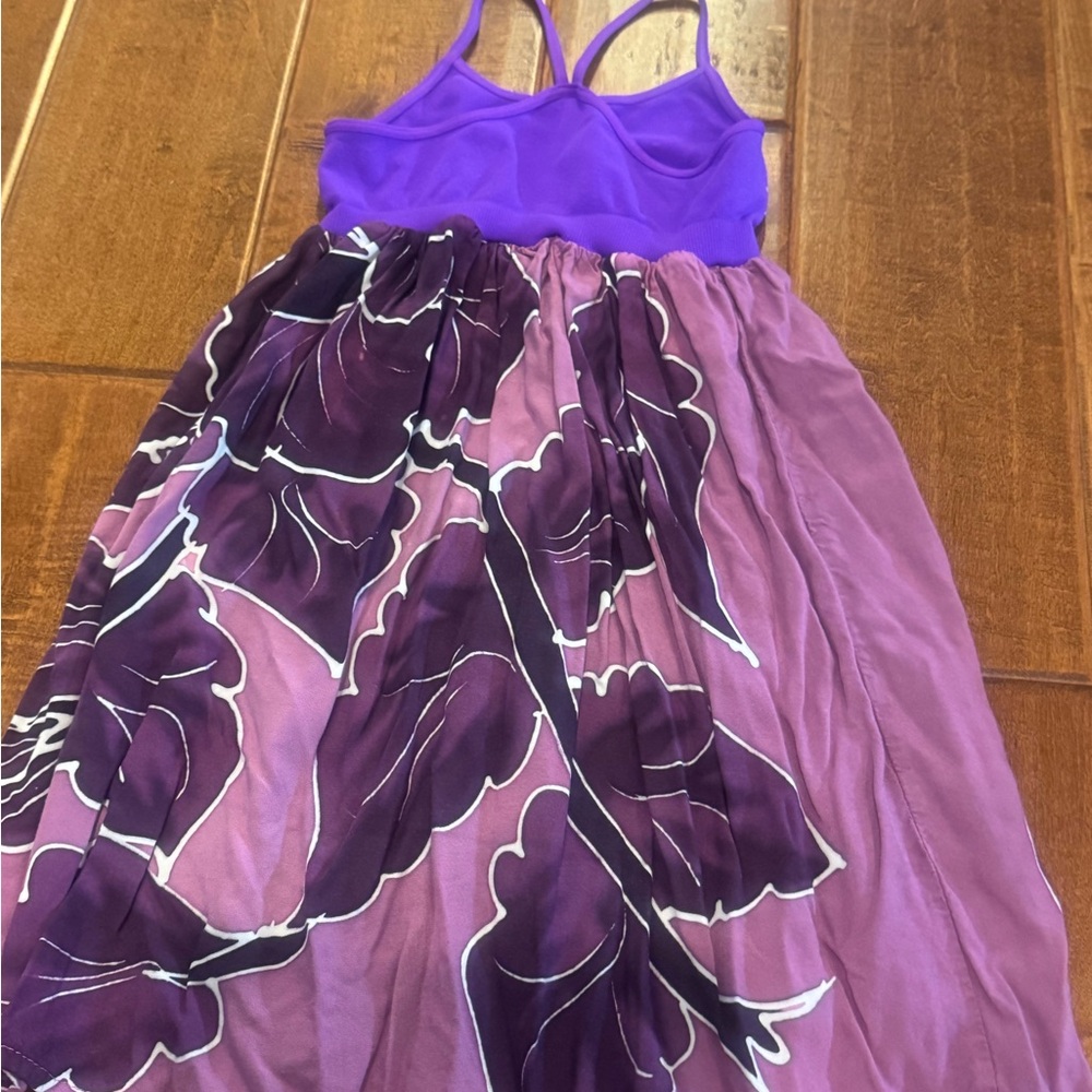 Kurve Purple Floral Kids Dress